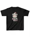 Unisex Çocuk Baskılı T-Shirt - Siyah