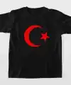 Unisex Çocuk Baskılı T-Shirt - Siyah