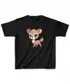 Unisex Çocuk Baskılı T-Shirt - Siyah