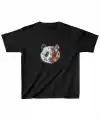Unisex Çocuk Baskılı T-Shirt - Siyah