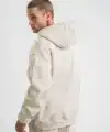 Unisex Double Oversize Kapşonlu Yıkamalı SweatShirt - Krem