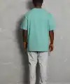 Unisex Oversize Düz Bisiklet Yaka T-Shirt - Mint Yeşili