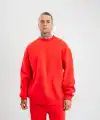 Uzun Kol Bisiklet Yaka Basic SweatShirt - Kırmızı