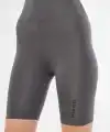Yüksek Bel Biker Sporcu Şort - Füme