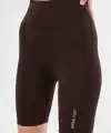 Yüksek Bel Biker Sporcu Şort - Kahve