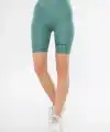 Yüksek Bel Biker Sporcu Şort - Mint Yeşili