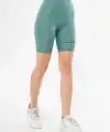 Yüksek Bel Biker Sporcu Şort - Mint Yeşili