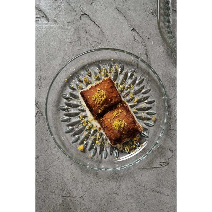 Cam Pasta Tabağı Seti 6 Adet Desenli 19 cm