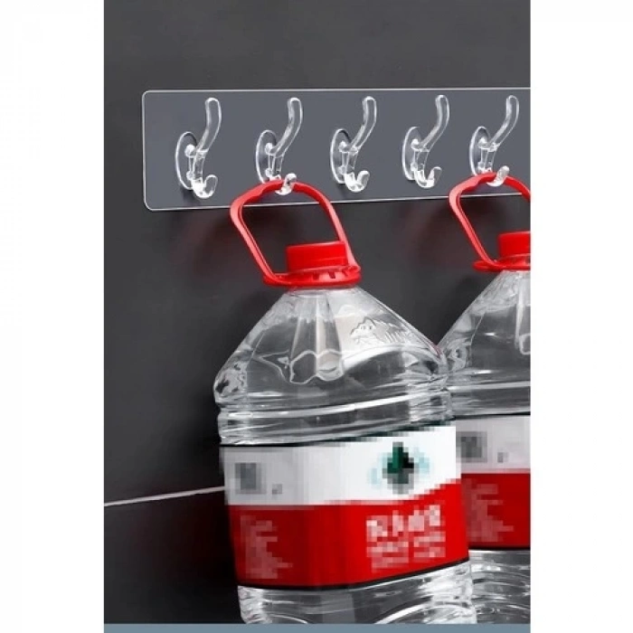 Baysa Şeffaf Silikon Askı 5li Kendinden Yapışkanlı