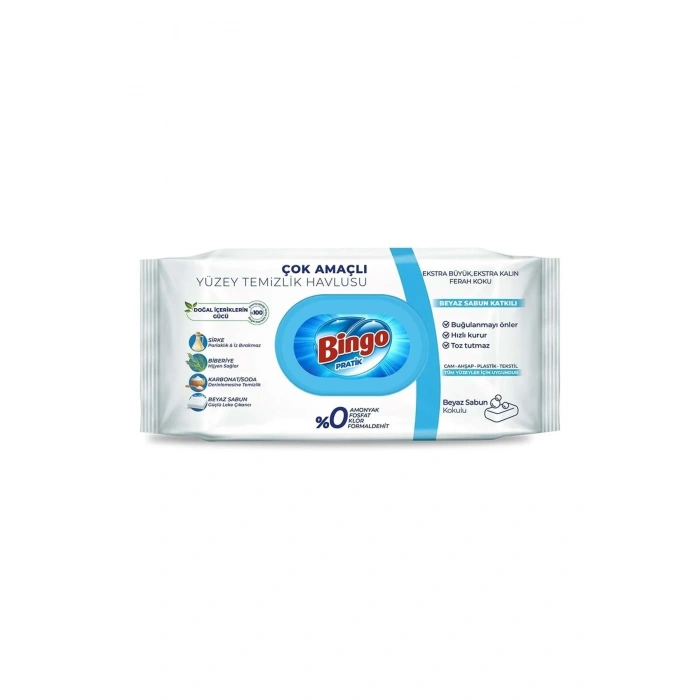 Bingo Pratik Yüzey Havlusu Beyaz Sabun