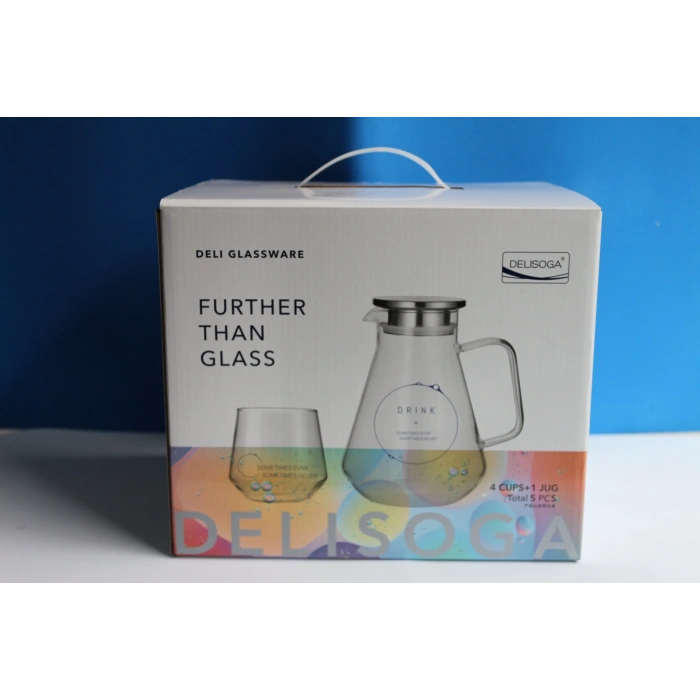 Borosilikat Cam 5 Parça Sürahi Takımı