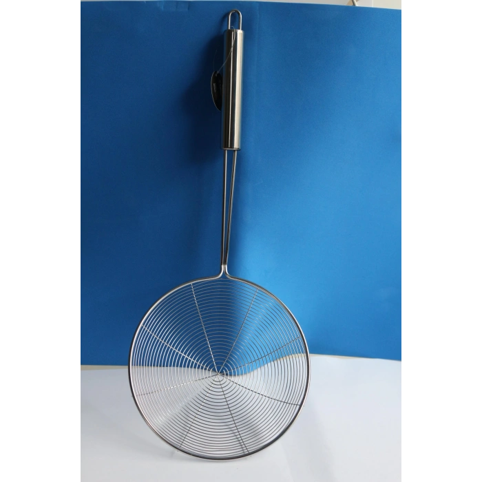 Çelik Yağ Kevgiri Paslanmaz Kızartma Kevgiri 18cm