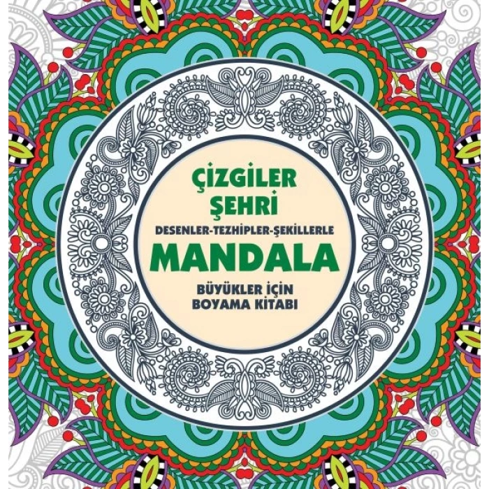 Çizgiler Şehri - Mandala (Büyükler İçin Boyama)