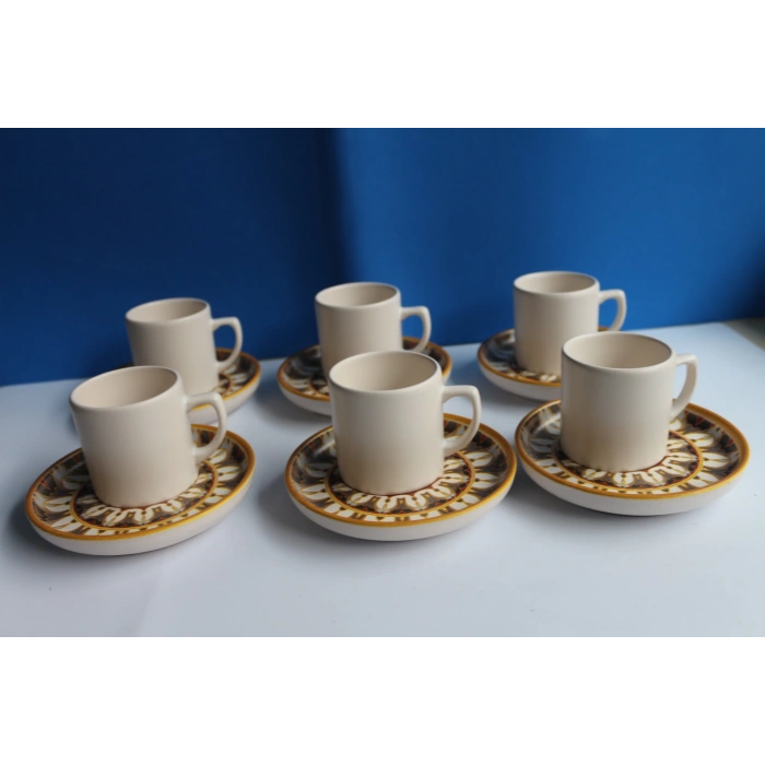 Dijital 6lı Renkli Kahve Seti Fenomen