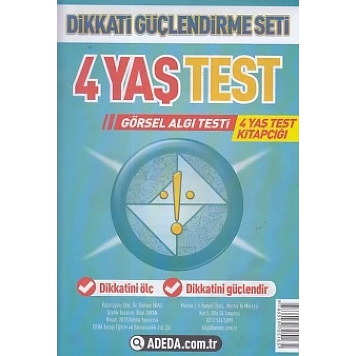 Dikkati Güçlendirme Seti 4 Yaş Test