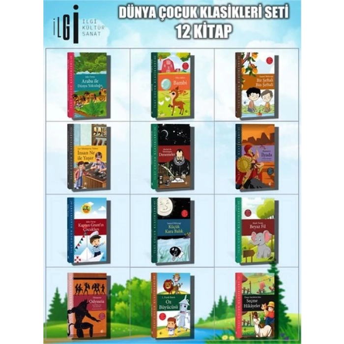 Dünya Çocuk Klasikleri Seti 12 Kitap