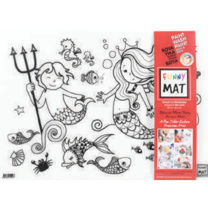 Funny Mat - Unıcorn Ve Deniz Kızı 33,5 x 48 cm