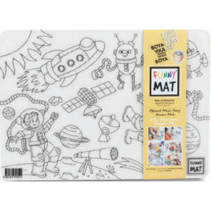 Funny Mat - Uzay Ve Dinozorlar 25 X 35 Cm