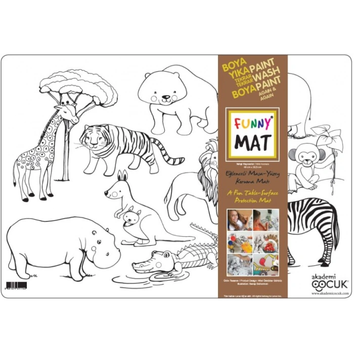 Funny Mat - Vahşi Hayvanlar 33,5x48cm