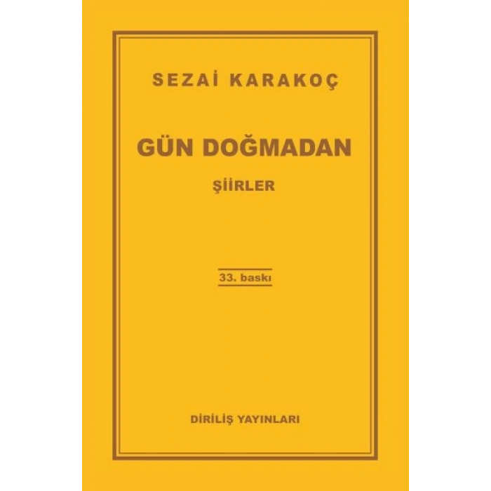 Gün Doğmadan