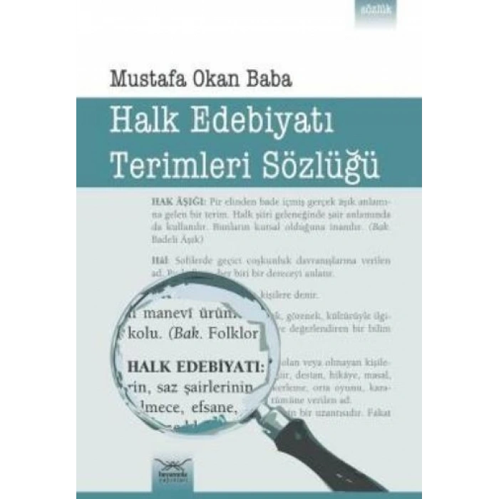 Halk Edebiyatı Terimleri Sözlüğü