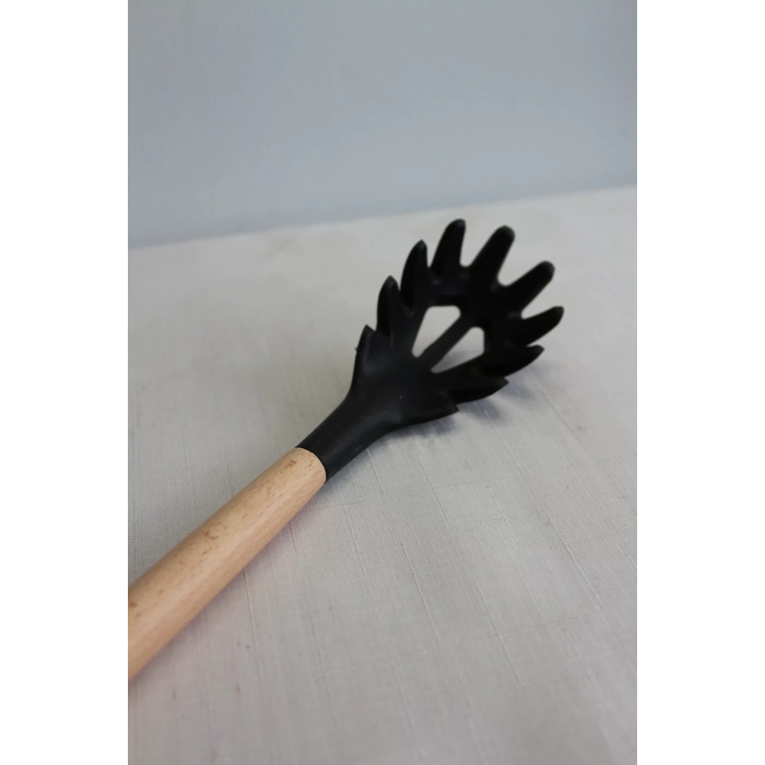 Ivory Bambu Saplı Silikon Salata Kaşık