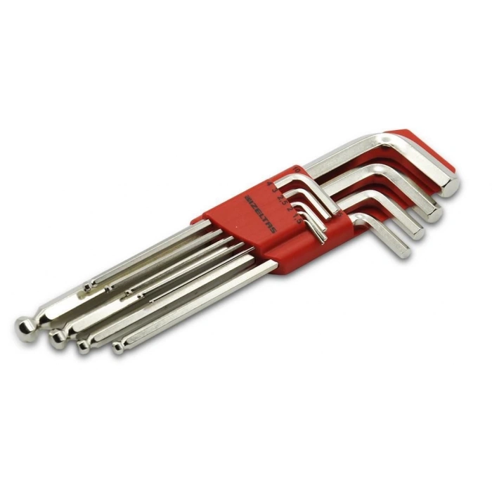 İzeltaş Yuvarlak Allen Anahtar Takımı Uzun Boy 9 Parça