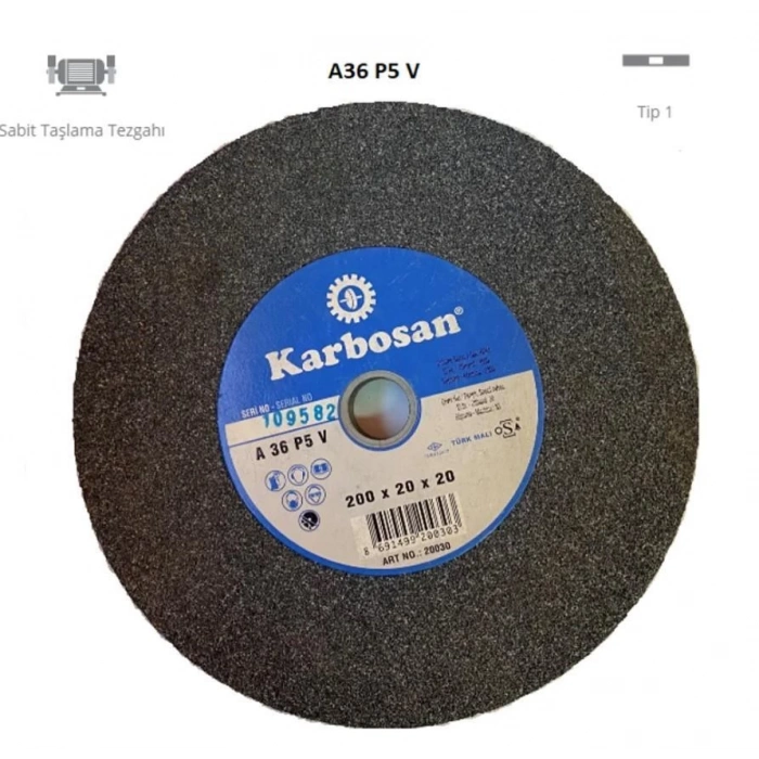 Karbosan 200X20X20 36 Kum NK Taşlama Taşı