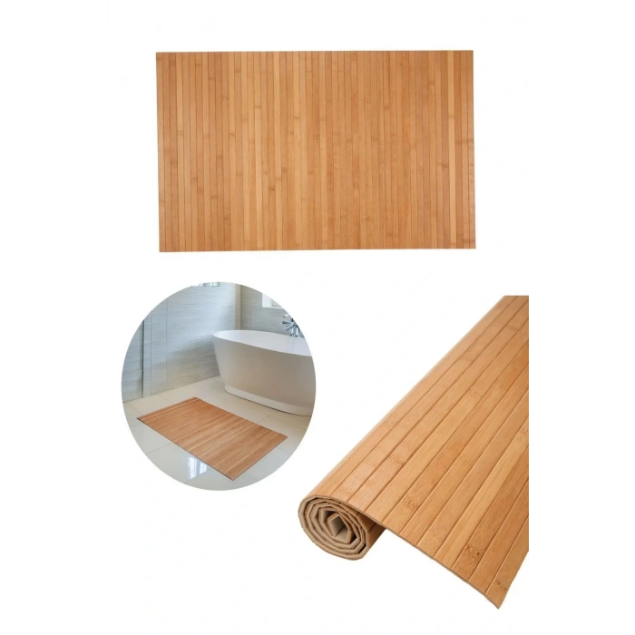 Bambu Banyo Matı Kaydırmaz Çok Amaçlı Mat 70x45 cm