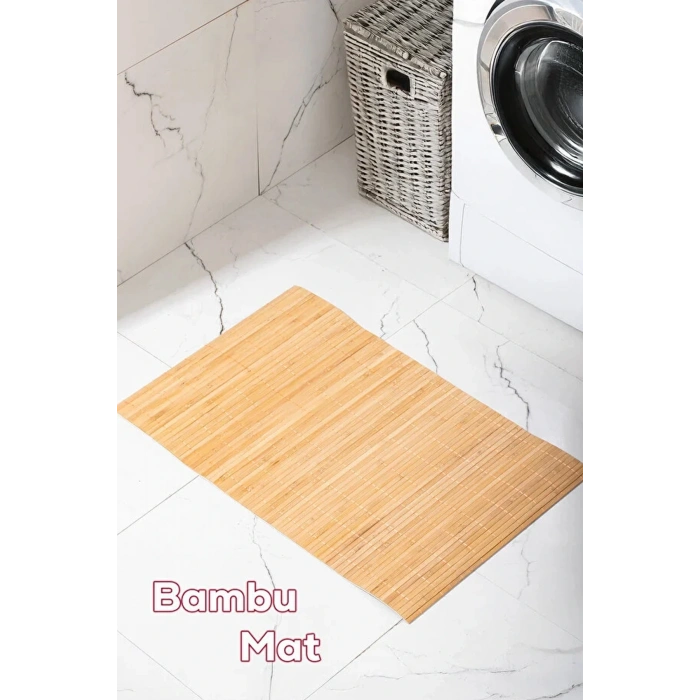 Bambu Banyo Matı Kaydırmaz Çok Amaçlı Mat 70x45 cm