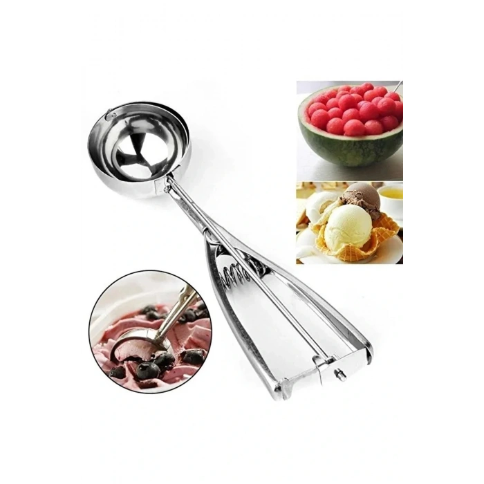 Lüx Paslanmaz Çelik Dondurma Helva ve Kurabiye Kaşığı 22cm