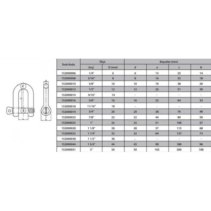 M10 Zincir Kilidi 3/8 ( 3 Adet )