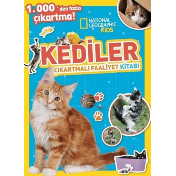 National Geographic Kids Kediler Çıkartmalı Faaliyet Kitabı