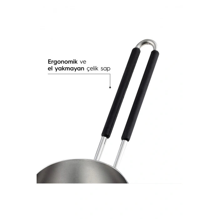 Nehir Modern 4 Parça Standlı Paslanmaz Çelik Cezve Seti