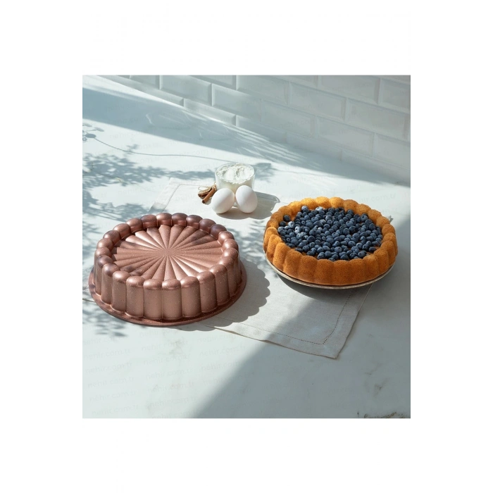 Nehir Papatya Rose Gold Döküm Tart Kalıbı 27 Cm