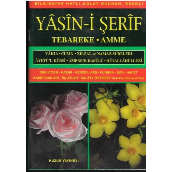 Orta Boy Bilgisayar Hattı Kolay Okunan Yasin-i Şerif (Kod: 009)