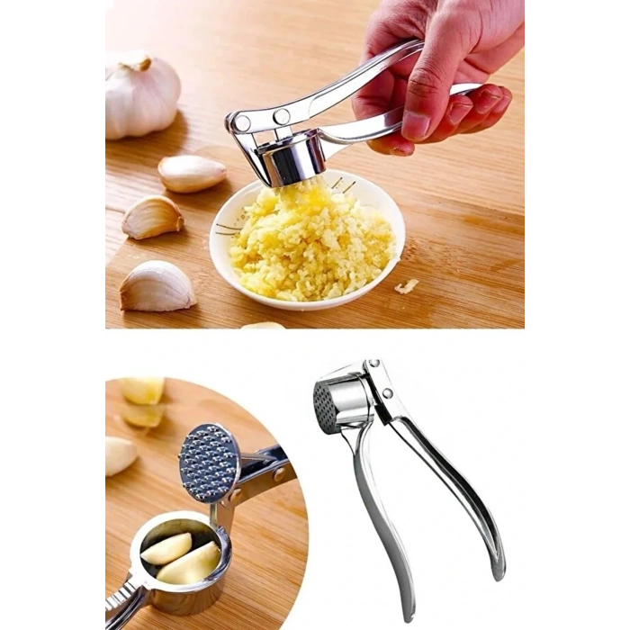 Paslanmaz AA Kalite Çelik Sarımsak Ezeceği Sarımsak Presi Hazneli Maunel Ezici
