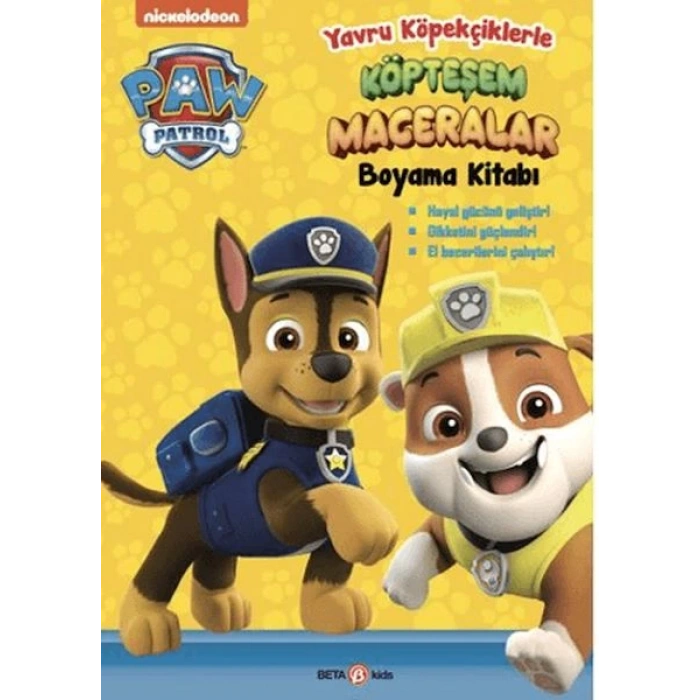 Paw Patrol Yavru Köpekçiklerle Köpteşem Maceralar Boyama Kitabı