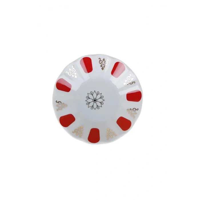 Porland Kırmızı Yaldız Çay Tabağı 11cm 6 adet