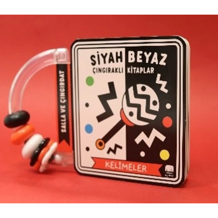 Siyah Beyaz Çıngıraklı Kitaplar Kelimeler