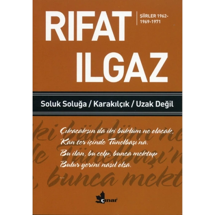Soluk Soluğa Karakılçık Uzak Değil Şiirler 1962-1969-1971