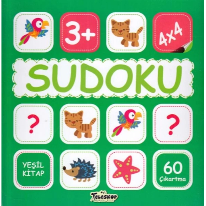 Sudoku 4X4 Yeşil Kitap