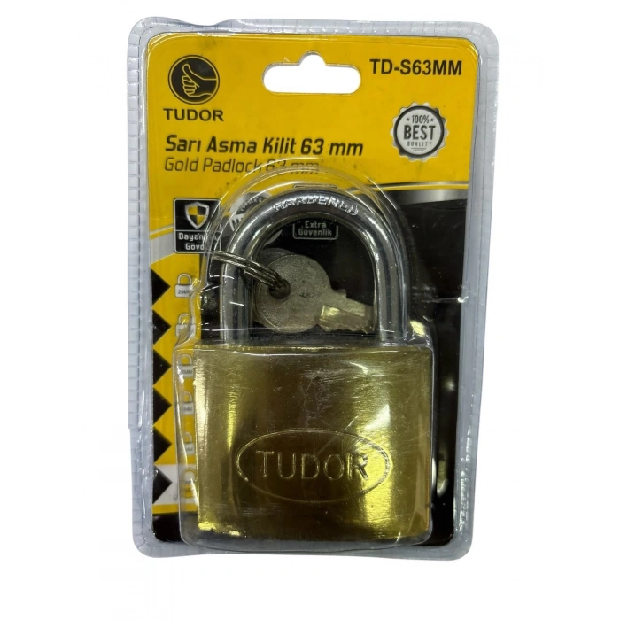 Tudor 63 mm Sarı Asma Kilit