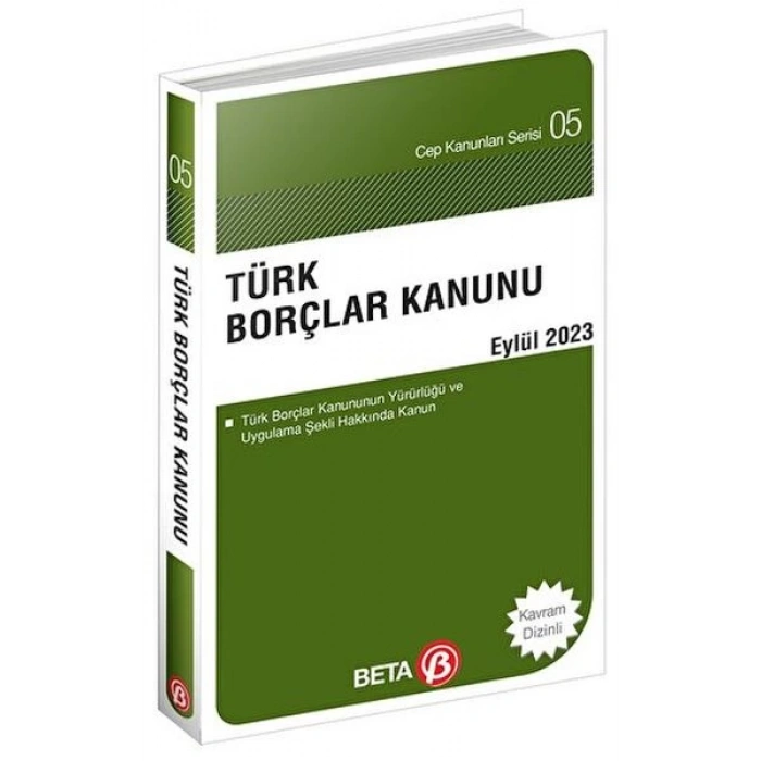 Türk Borçlar Kanunu - Ağustos 2024