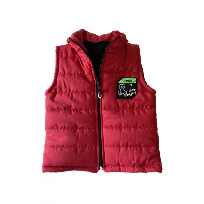 Unisex Bebek Kırmızı Renk Mevsimlik Şişme Yelek