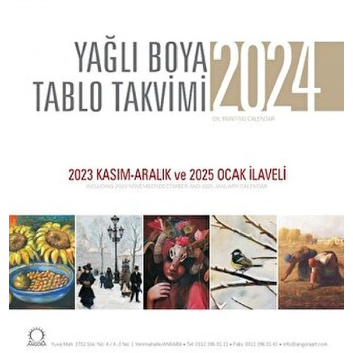 Yağlı Boya Tablo Takvimi 2024 Duvar Takvimi