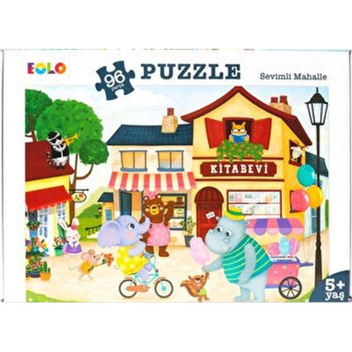 Yer Puzzle-96 Parça Puzzle - Sevimli Mahalle