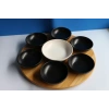 Bambu Dönen Standlı 7li Sosluk Set