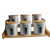 Bambu Standlı 6lı Baharat Seti
