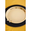 Cooker Yuvarlak Kelebek Desenli Gold Tepsi 25cm